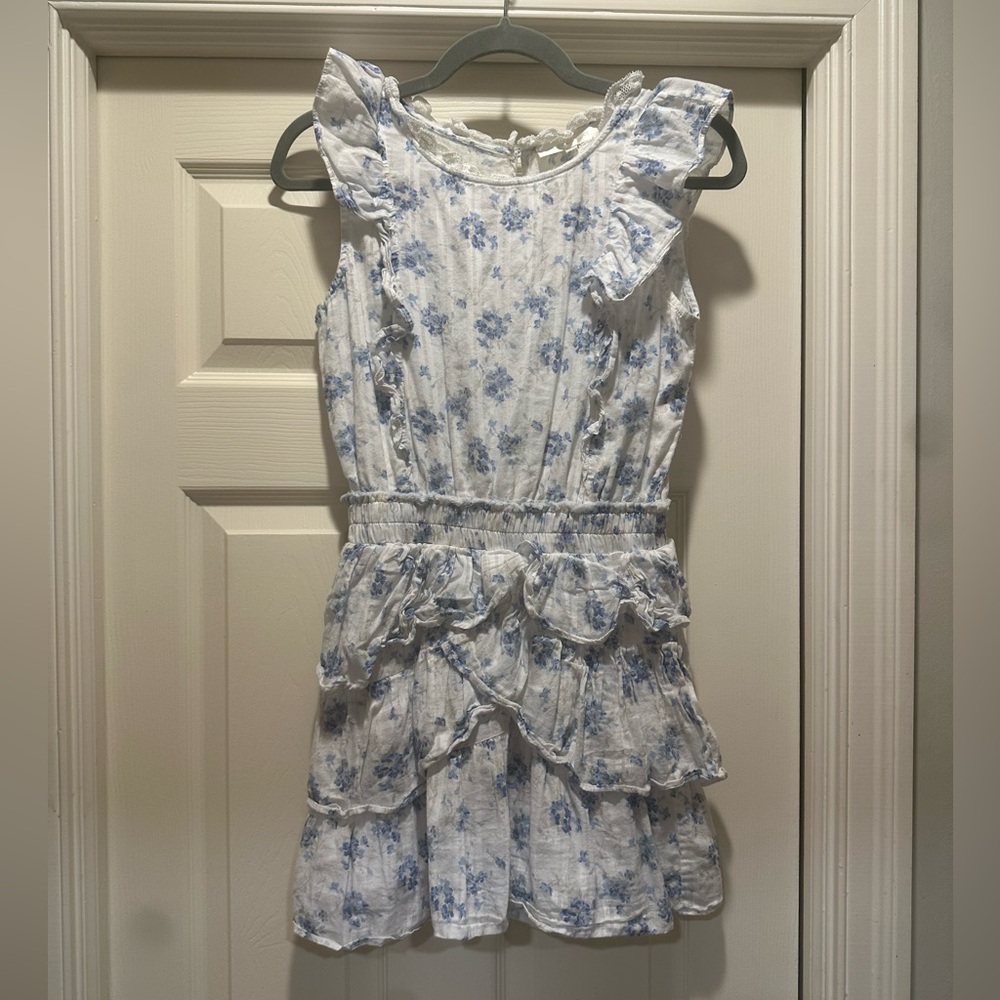 LoveShackFancy Girls Size 14 Floral Ruffle Dress – Excellent Condition